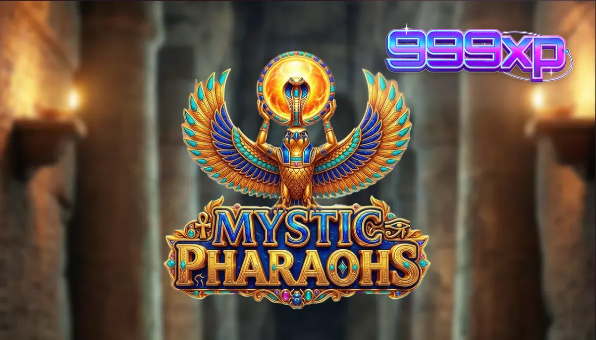 Interface do jogo de slot Mystic Pharaoh com elementos egípcios